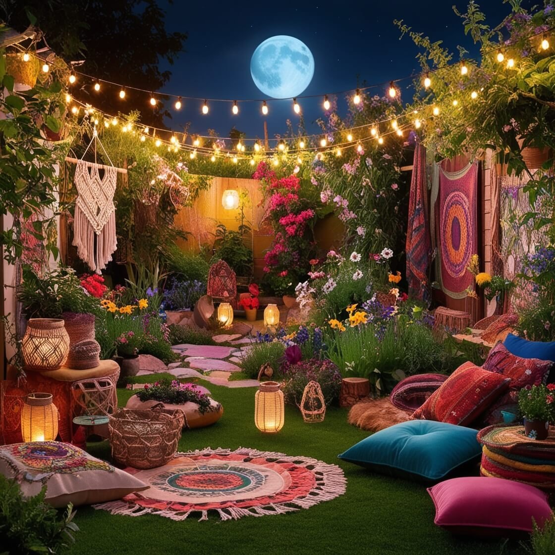 Verwandle deinen Garten: 15 verzaubernde Hippie-Gartenideen für 2025
