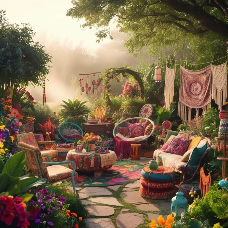 15 ideas estéticas de jardines hippies: Da vida a las vibraciones bohemias
